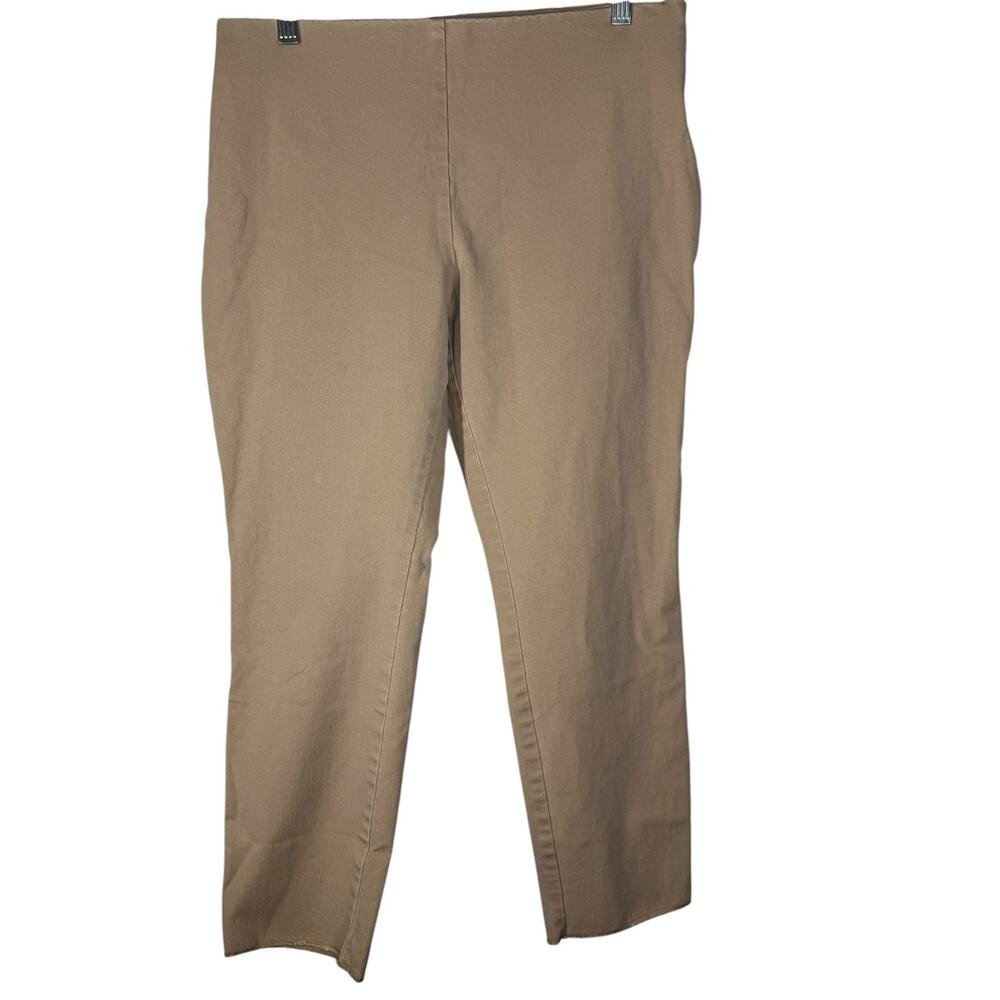 Lauren Ralph Lauren Women’s Size 10 Khaki Cropped Dress Pants Side Zip Stretch